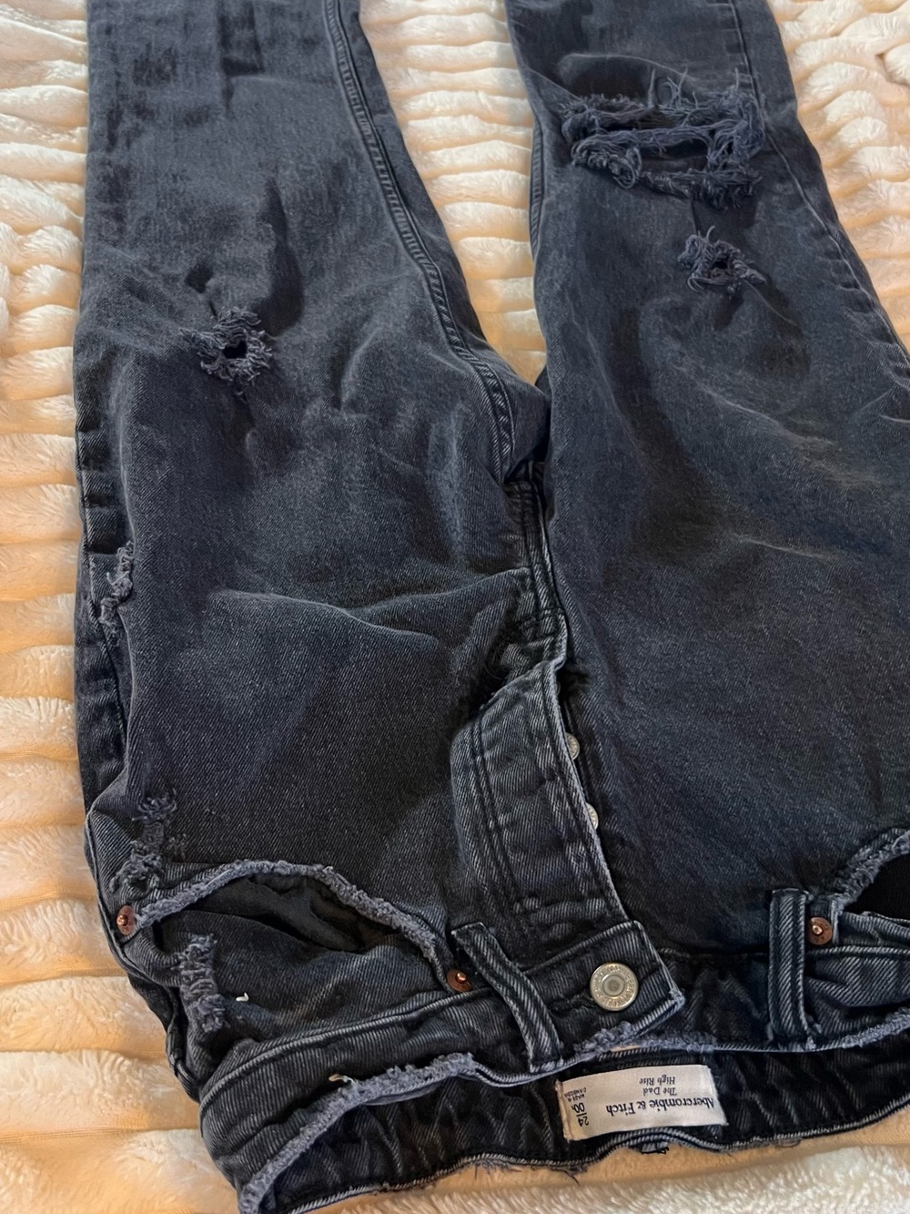 Abercrombie and Fitch the dad high rise curve love distressed jeans